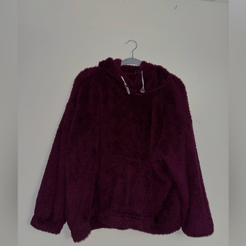 Fuzzy Burgundy Sweater